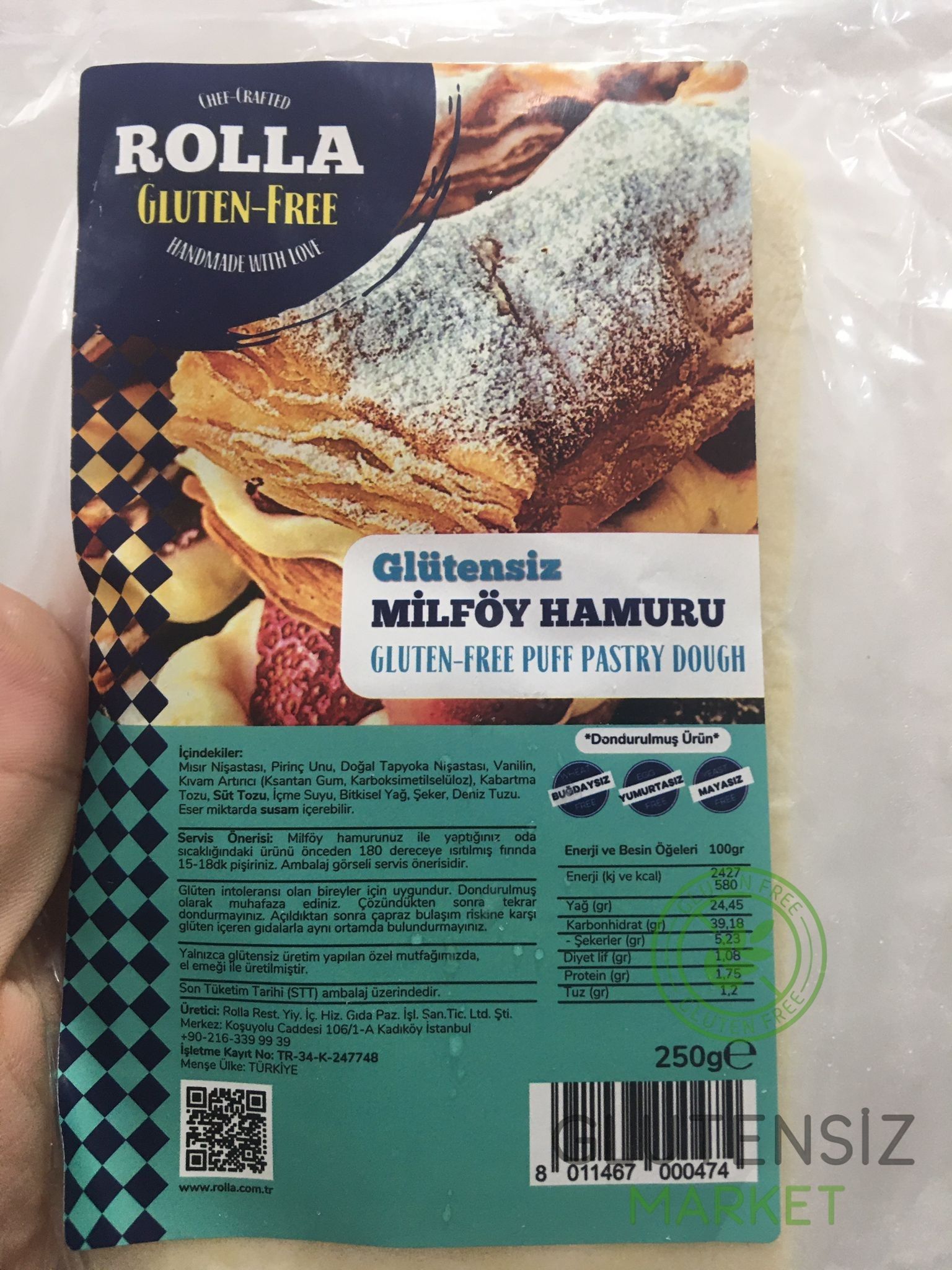 Milföy Hamuru (Dondurulmuş) 250gr