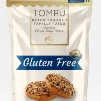 Glutensiz Keten Tohumlu Tahıllı Tuzlu Kurabiye 90gr
